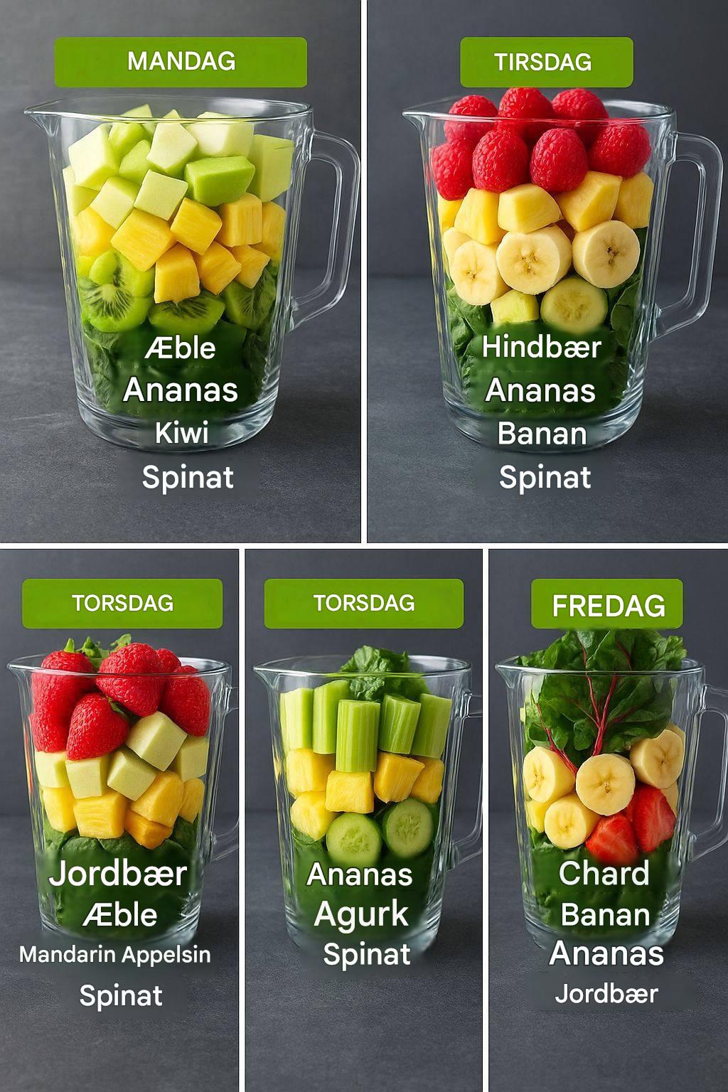 Grønne smoothies til alle ugens dage – naturlig støtte til sundhed og energi!