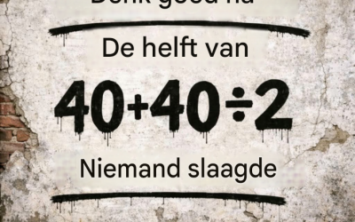 🧠 Wiskundige berekening – denk goed na …..