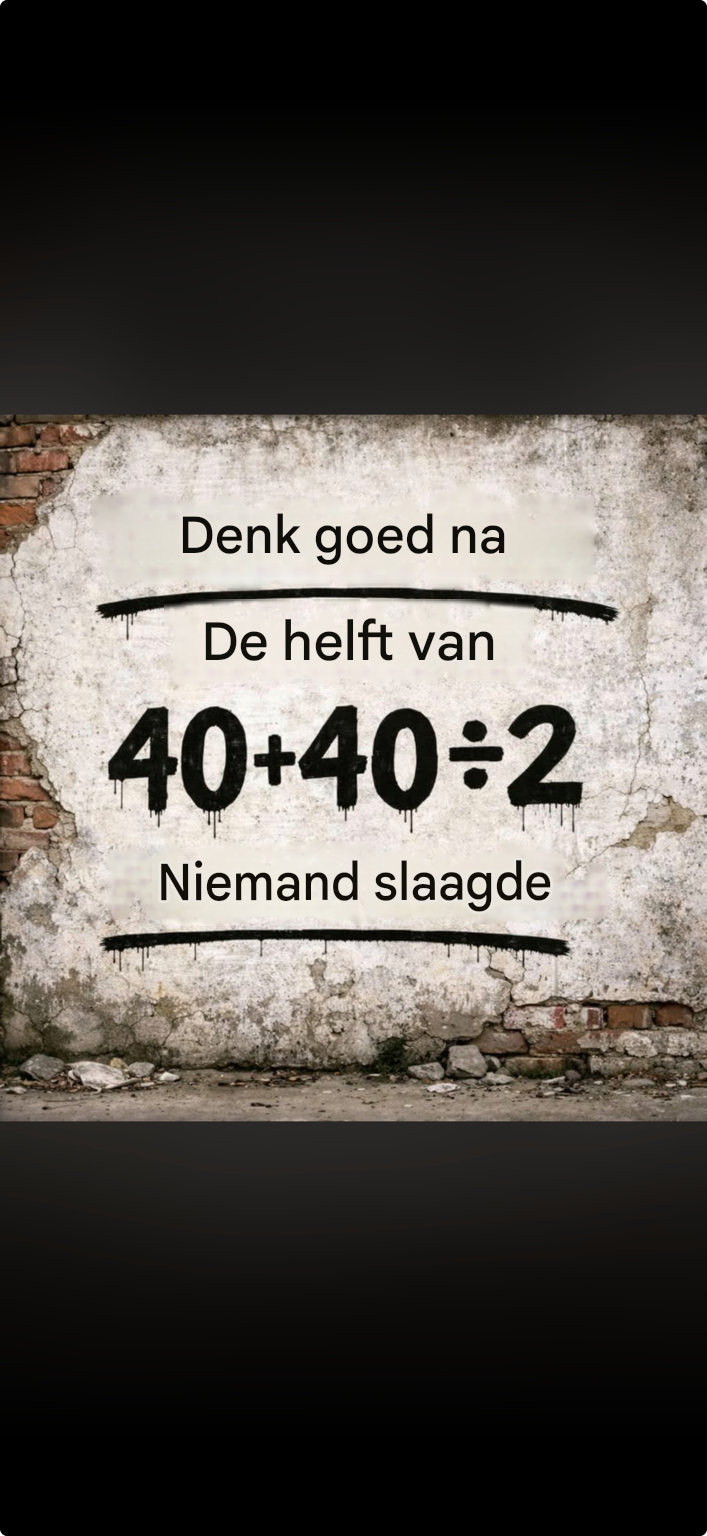 🧠 Wiskundige berekening – denk goed na …..