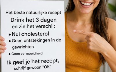 Drink dit drie dagen lang en je zult het verschil merken: geen cholesterol, geen artritis, geen vermoeidheid. Ik geef je het recept zodra je ‘oké’ zegt.