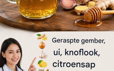 Geraspte gember, ui, knoflook, citroensap en honing: een natuurlijke combinatie die steeds meer mensen in hun dagelijkse routine opnemen 🧄