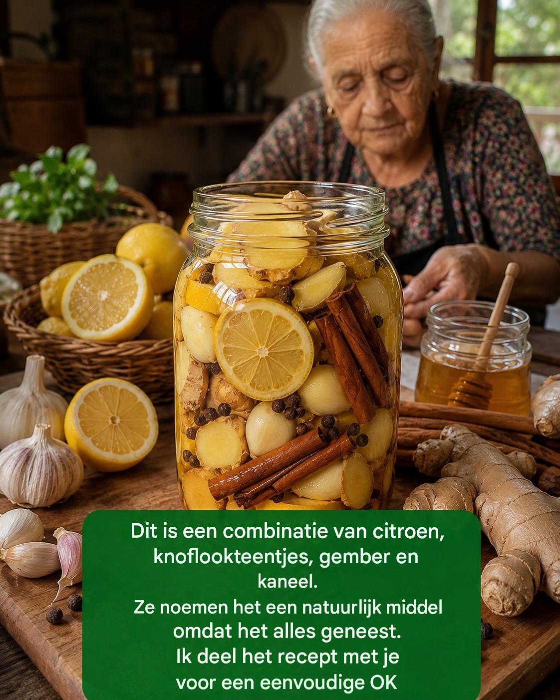 Deze combinatie van citroen, knoflook, gember en kaneel heet… Vermas 👀