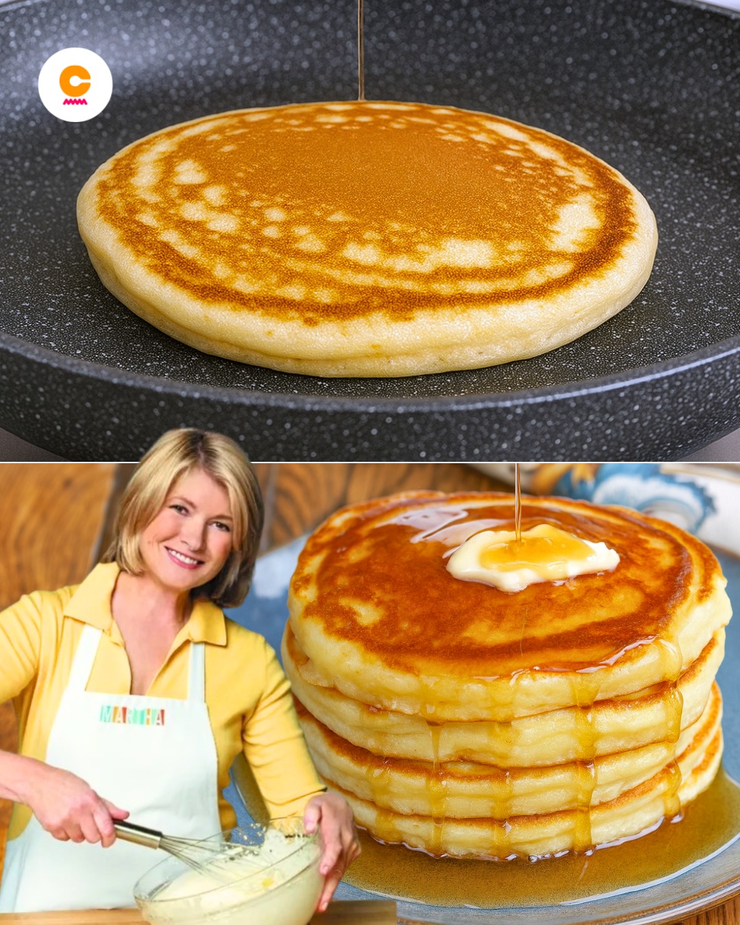 IL SEGRETO DEI PANCAKE DI MARTHA STEWART STA LASCIANDO TUTTI A BOCCA APERTA👀🥞 Una volta provato il suo trucco, il preparato per pancake in scatola non avrà più lo stesso sapore.👇