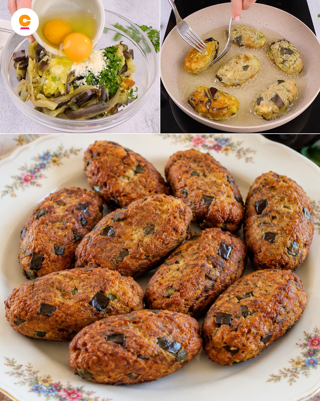 🍆 POLPETTE DI MELANZANE ALLA CALABRESE!Senza panatura ma super croccanti!😋 Non sono le classiche polpette ma ti conquisteranno al primo morso, la ricetta👇