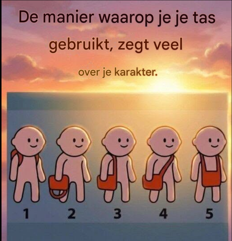 Wat de manier waarop je je tas draagt over jou kan onthullen